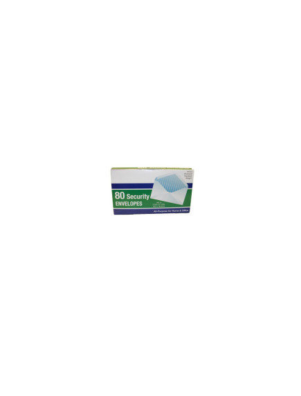Security Envelopes 80 ct #6 